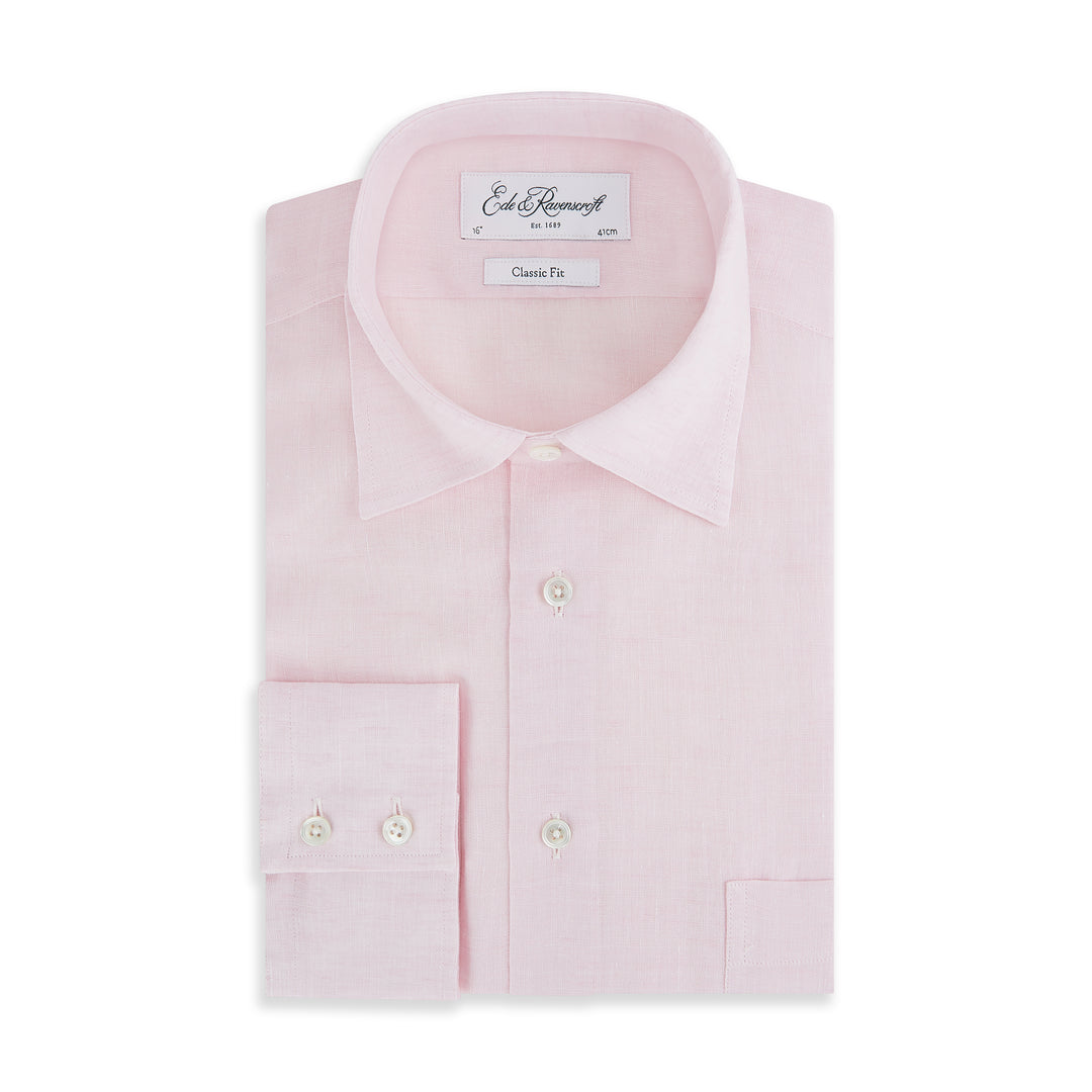Aragon Pale Pink Linen Shirt