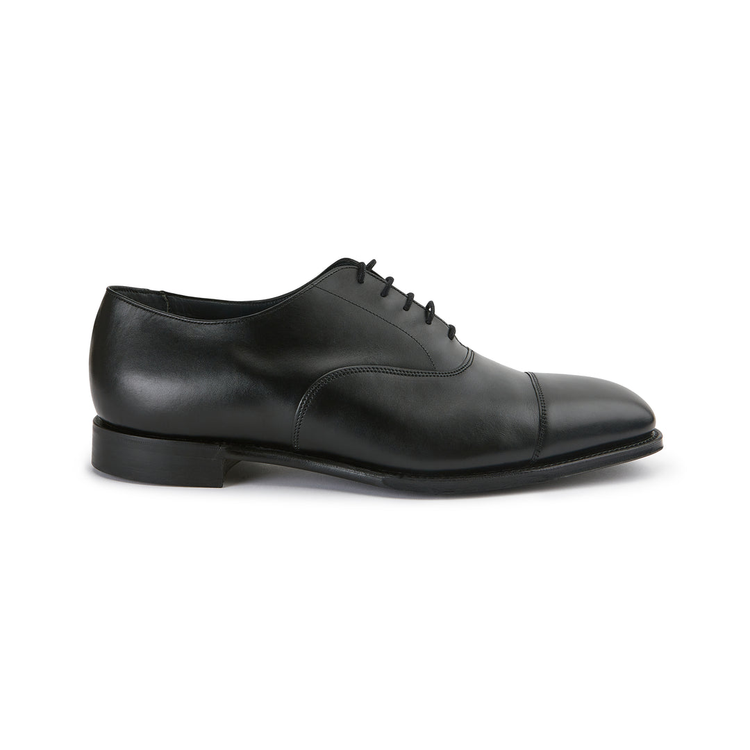 Sweeney Black Toe Cap Oxford Shoe