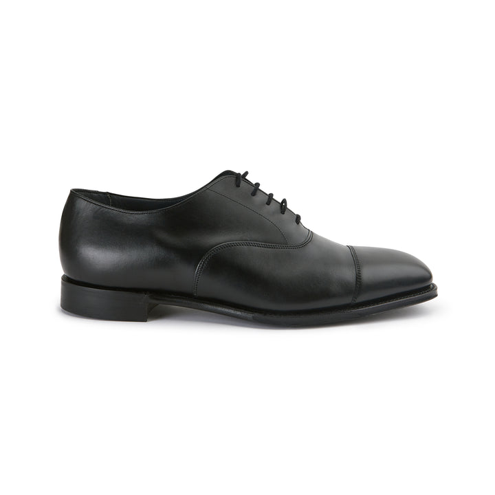 Sweeney Black Toe Cap Oxford Shoe