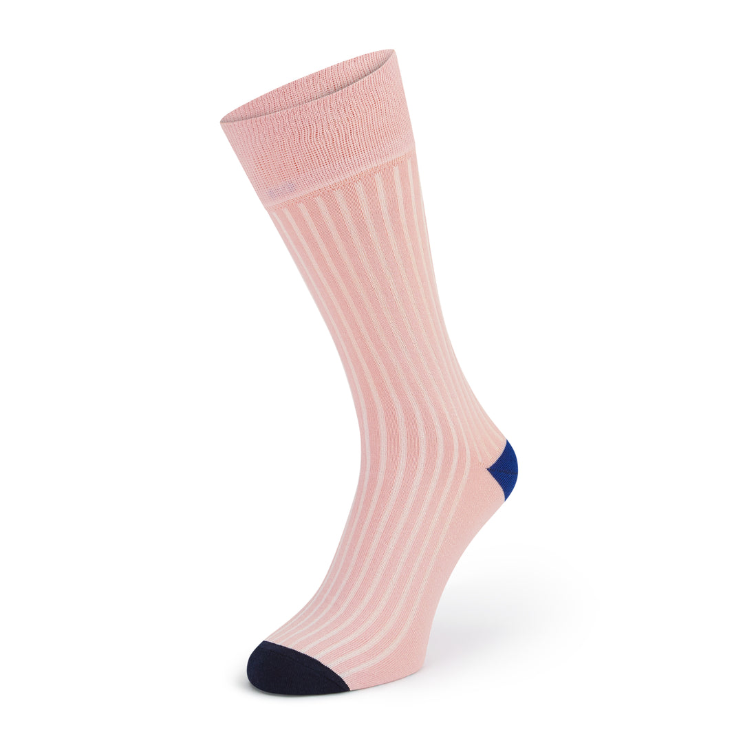 Salton Pink Contrast Heel and Toe Cotton Sock