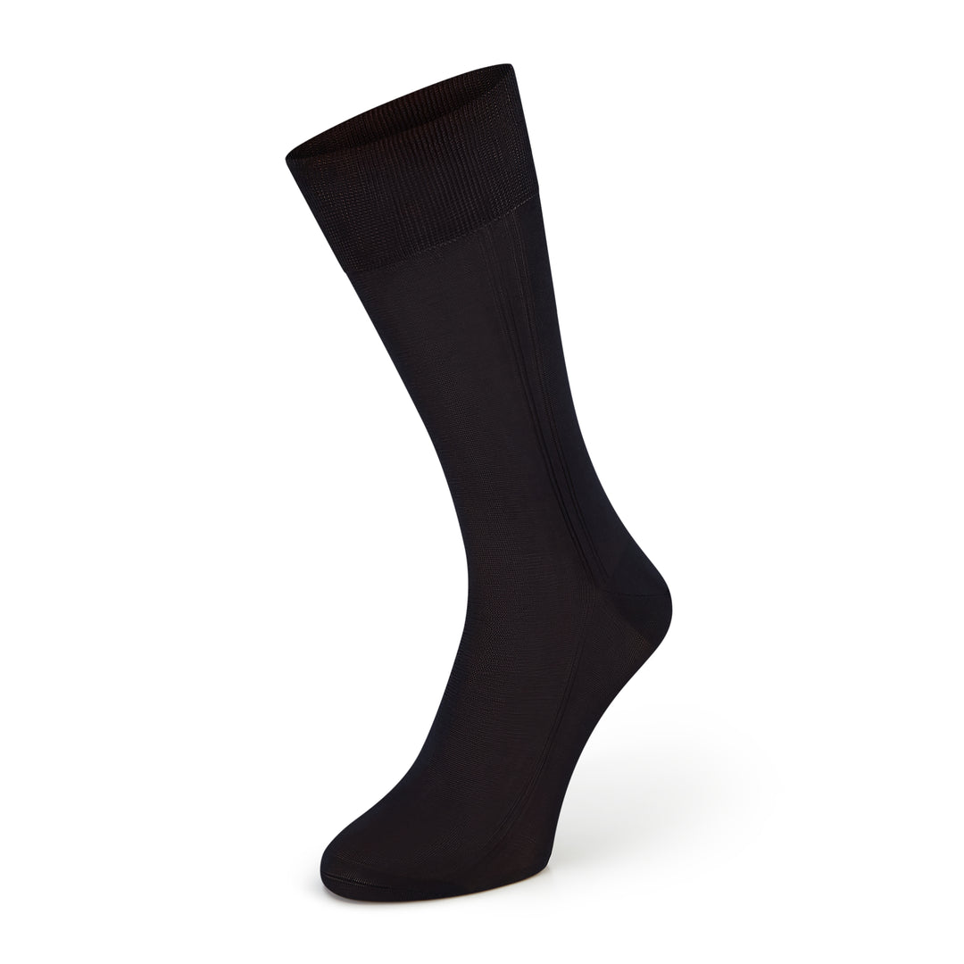 Sudbury Silk Calf Length Dresswear Sock Navy