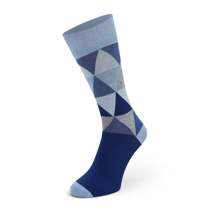 Sutton Blue Argyle Pattern Cotton Sock