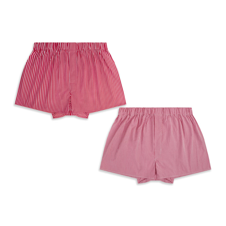 Stripe Gingham Boxer Short Set Of Two