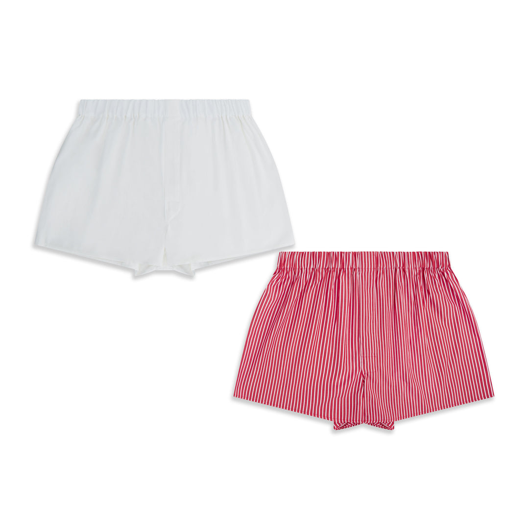 Stripe Basketweave Boxer Short Set Of Two