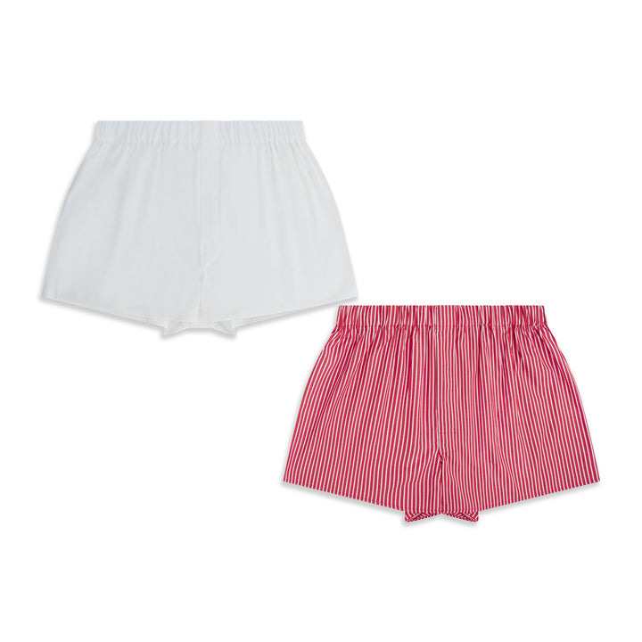 Stripe Basketweave Boxer Short Set Of Two