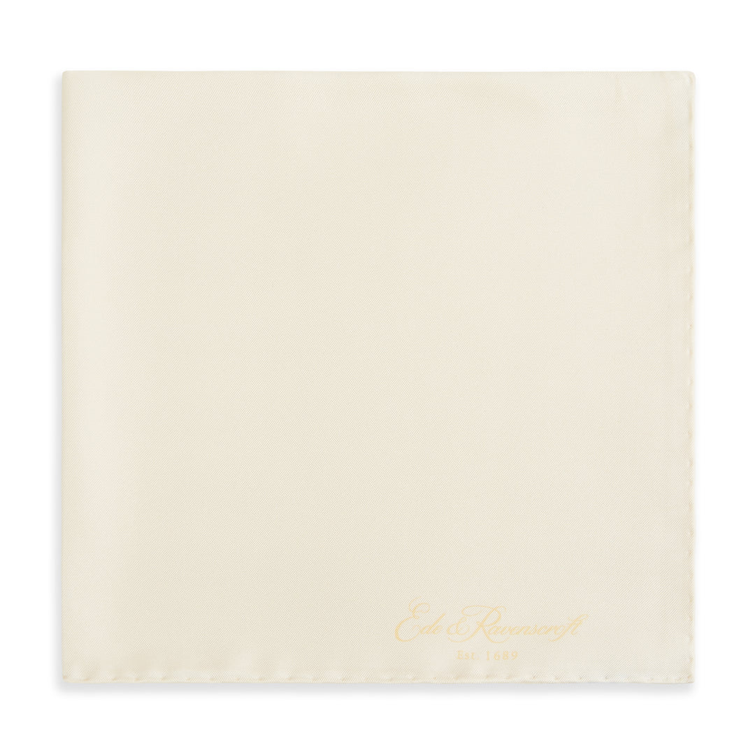 Ivory Silk Fine Twill Pocket Square