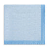 Blue Prince of Wales Geometric Double Faced Silk Pocket Square