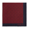 Red Navy Prince of Wales Geometric Double Faced Silk Pocket Square.