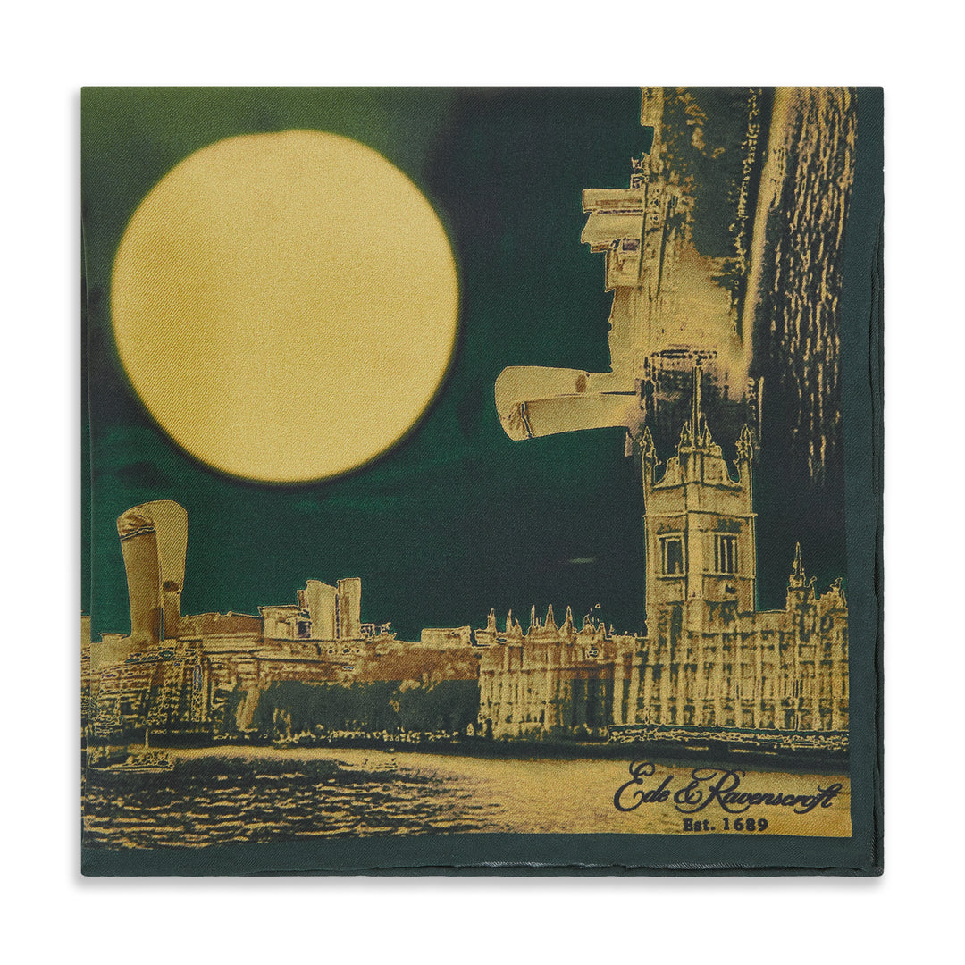 Green Gold London Silk Pocket Square