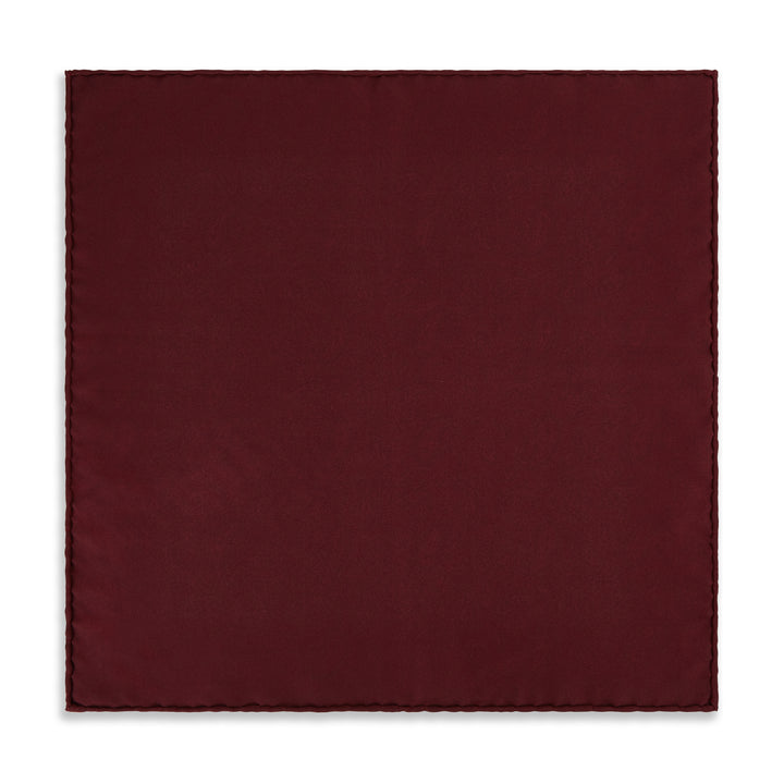 Burgundy Navy Paisley Madder Silk Reversible Pocket Square