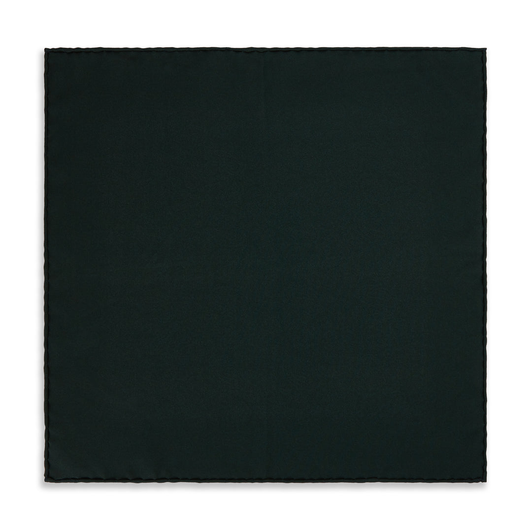 Green Navy Paisley Madder Silk Reversible Pocket Square