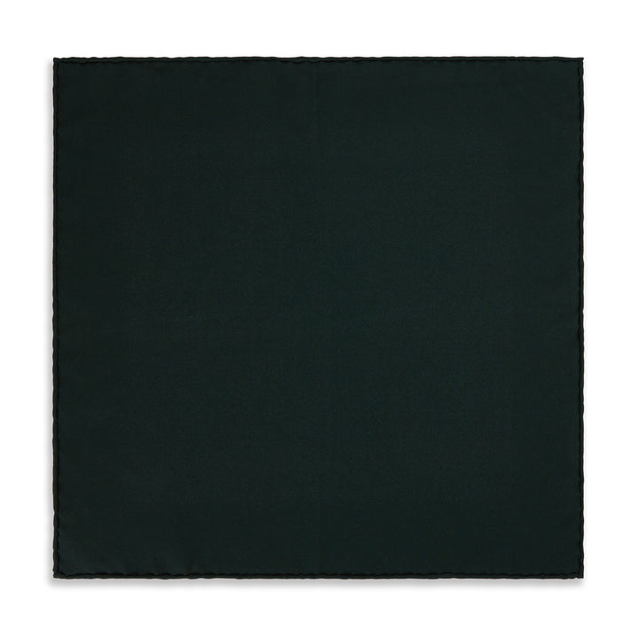 Green Navy Paisley Madder Silk Reversible Pocket Square