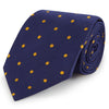 Blue and Yellow Spot Twill Woven Silk Tie