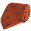 Red and Navy Dog Twill Woven Silk Tie