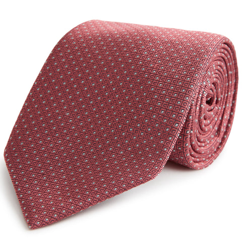 Pink Micro Diamond Spot Woven Silk Tie