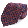 Pink and Blue Elephant Woven Silk Tie