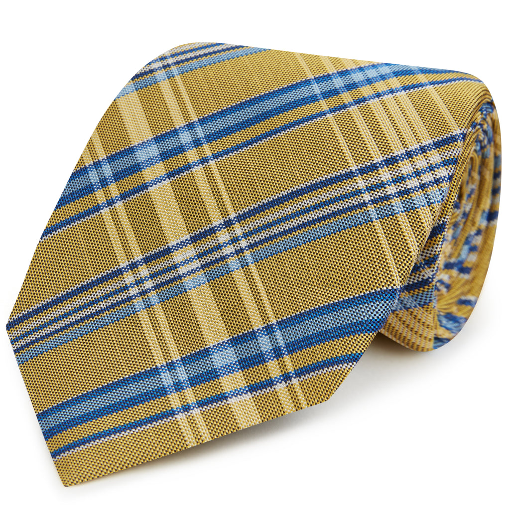 yellow plaid tie