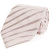 Pink Stripe Sateen Woven Silk Tie