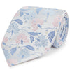 Blue Large Floral Woven Silk Tie