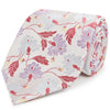 Pink Large Floral Woven Silk Tie