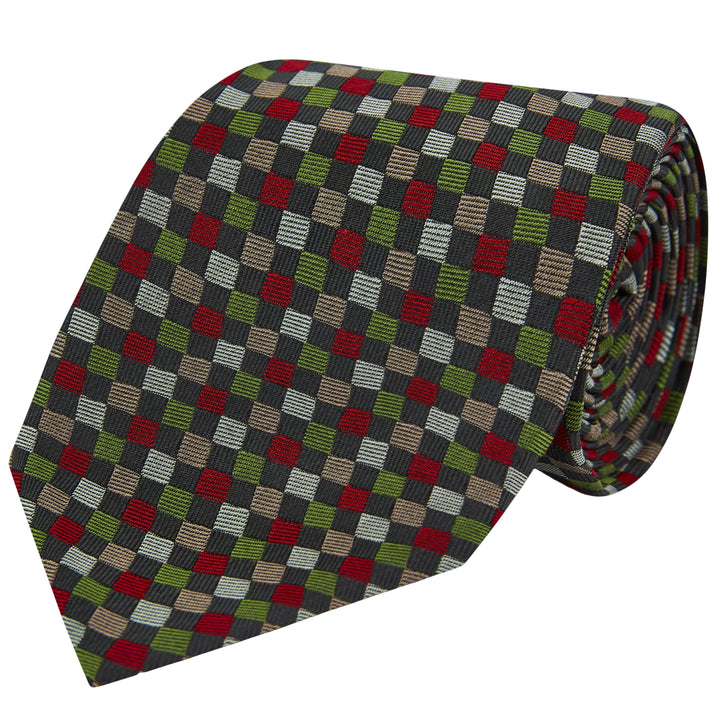 0070~harlequin check Tie