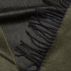Charcoal and Green Tonal Reversible Cashmere Scarf
