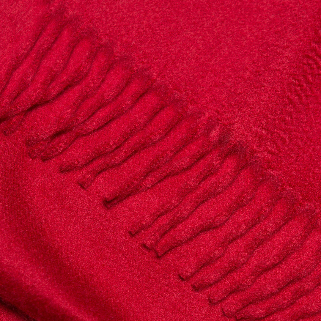 Red Plain Cashmere Scarf