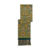 Ochre and Green Large Paisley Madder Silk Scarf