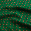 Green and Navy Fox Print Flannel Wool Scarf