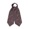 Burgundy Printed Silk Cravat