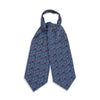 Blue and Burgundy Paisley Madder Printed Silk Cravat