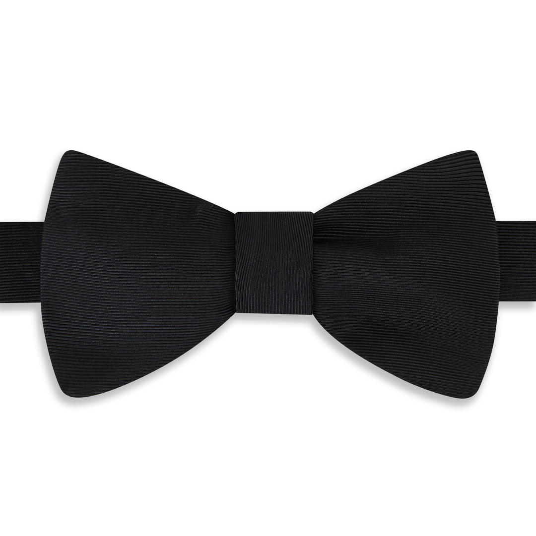 Ink Grosgrain Silk Cotton Bow Tie