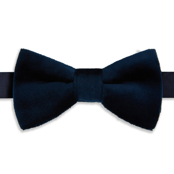 French Navy Velvet Pre-Tied Bow Tie