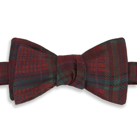 Red and Green Check Butterfly Bow Tie