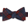 Navy and Red Multi Check Woven Silk Bow Tie