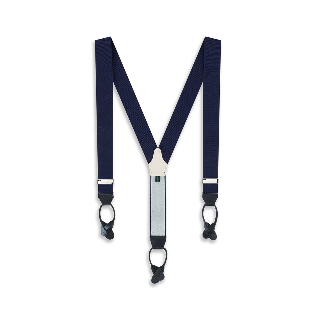 Blue Fleur De Lys Braces