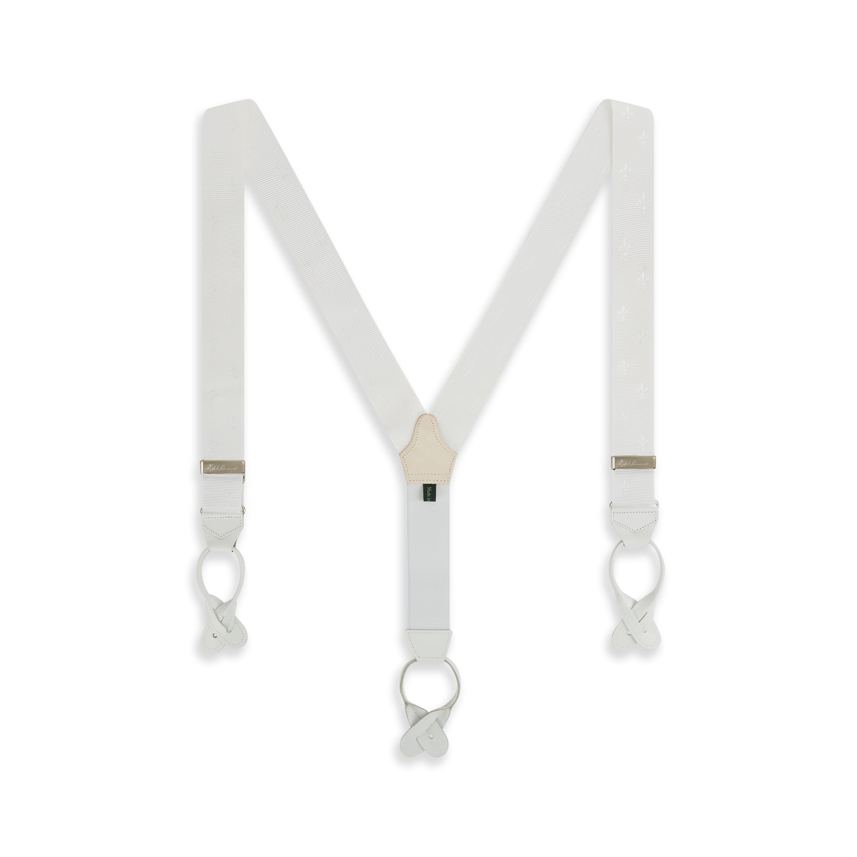 Ede & Ravenscroft | Fleur-de-lys braces | White