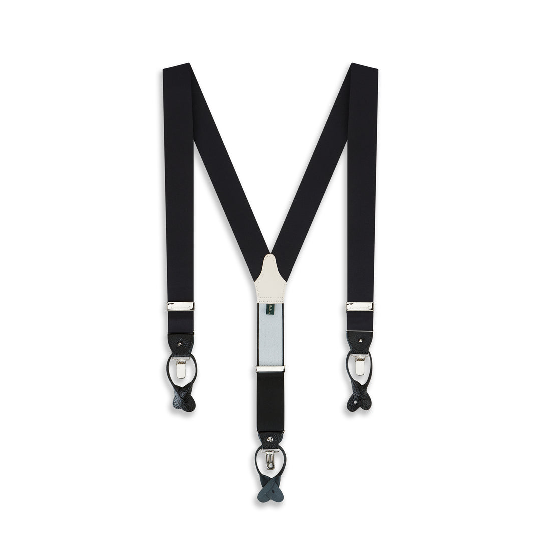 Black Barathea Combination End Braces