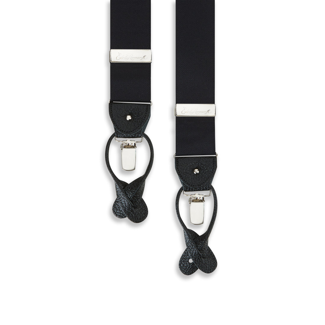 Black Barathea Combination End Braces