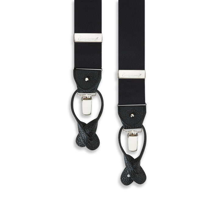 Black Barathea Combination End Braces