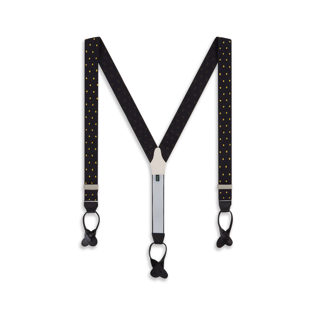 Black and Gold Webbed Spot Braces