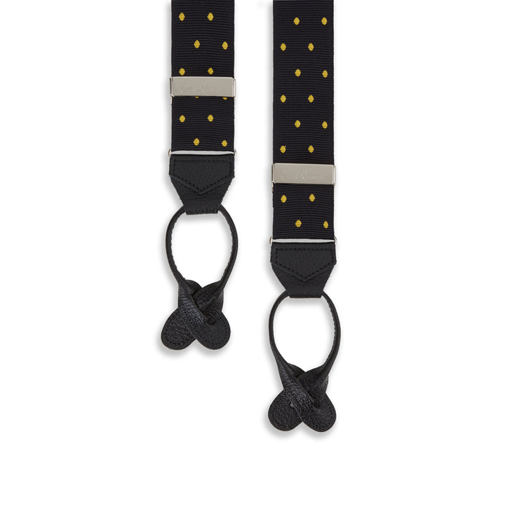 Black and Gold Webbed Spot Braces