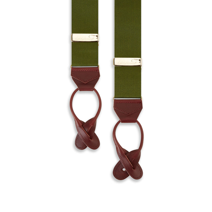 Olive Barathea Braces
