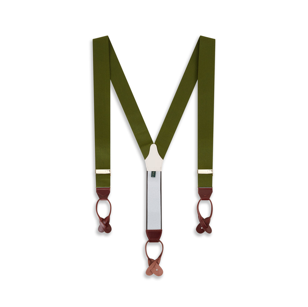 Olive Barathea Braces
