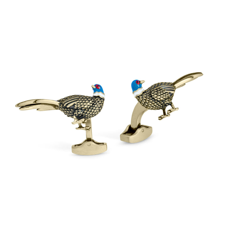 Antique Gold Pheasant Cufflinks