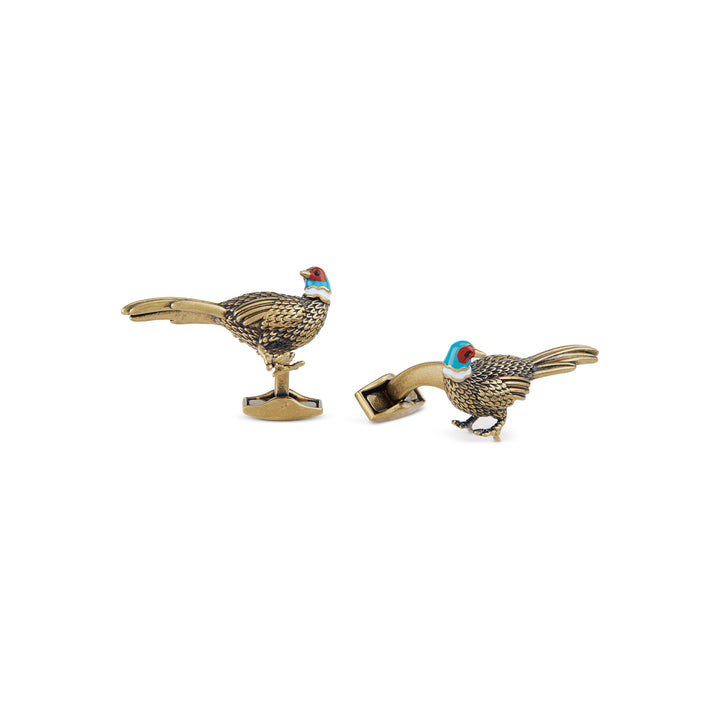 Antique Gold Pheasant Cufflinks