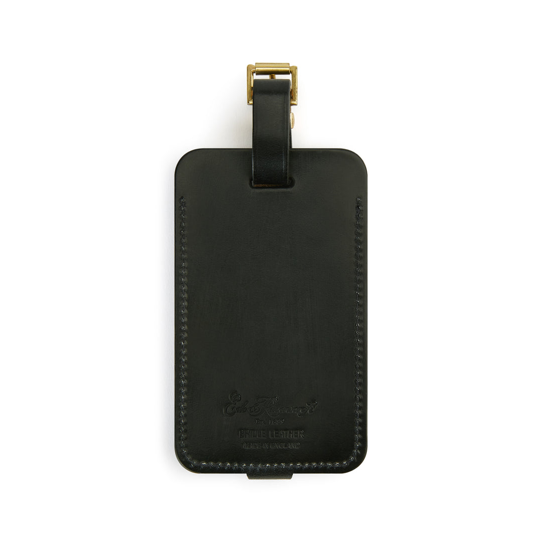 Luggage Leather Tag Black