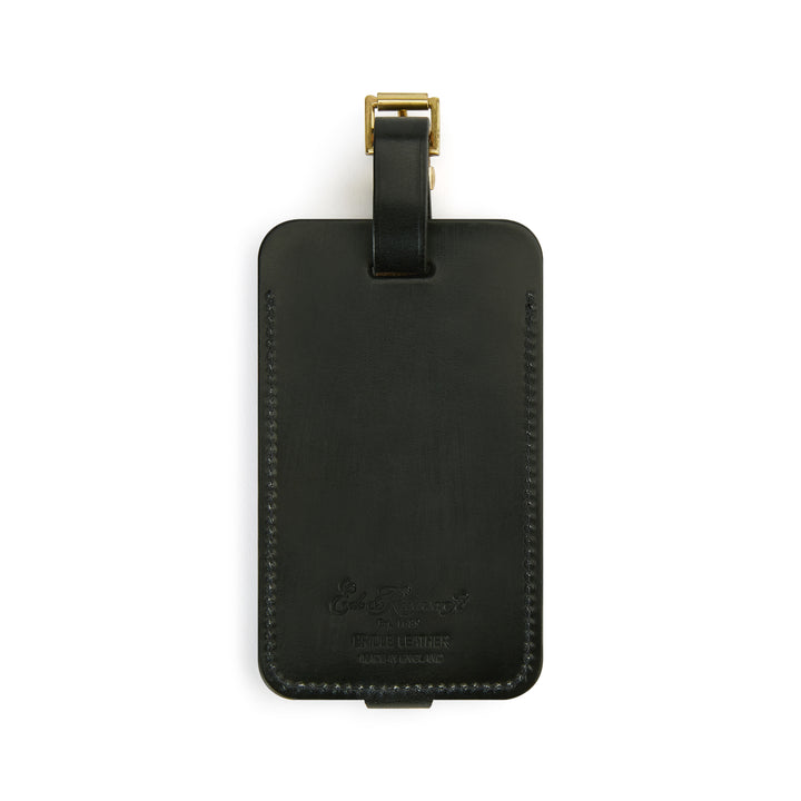 Luggage Leather Tag Black