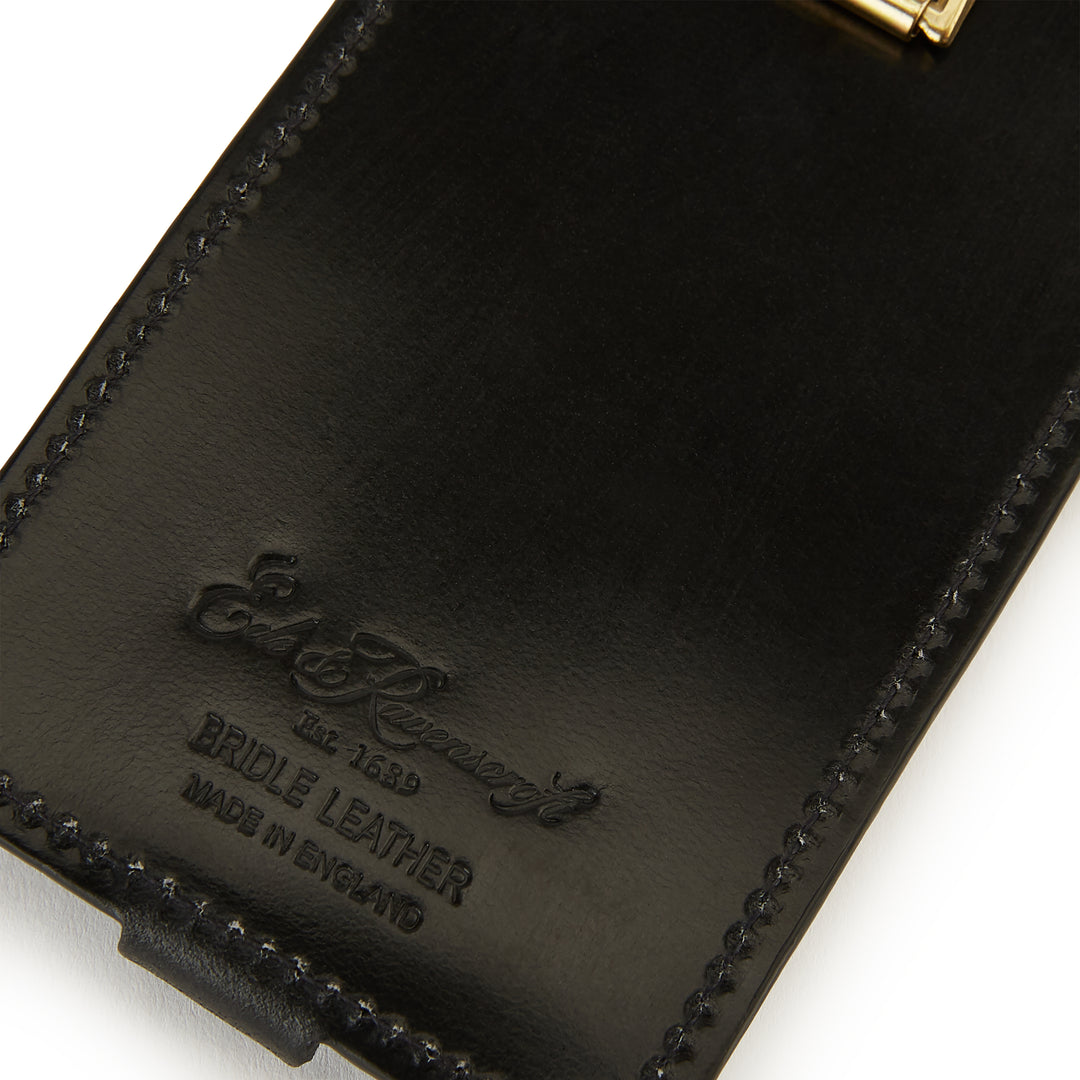 Luggage Leather Tag Black