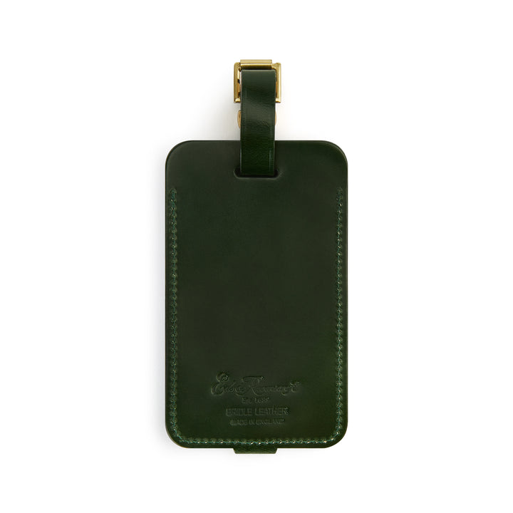 Luggage Leather Tag Green